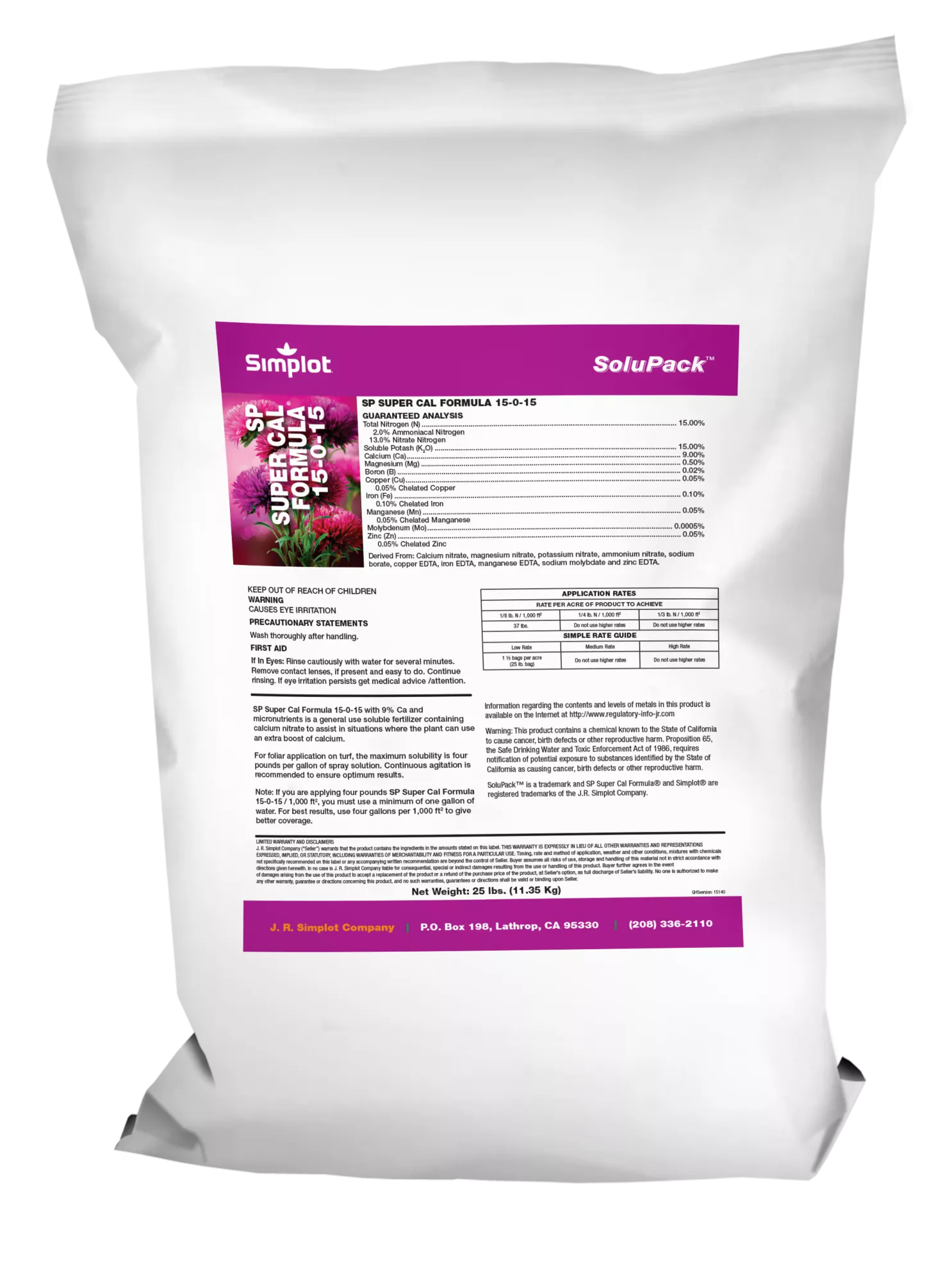 simplot herbicide Simplot Super Cal soluble fertiliser 11.34kg – Turf Group Australia