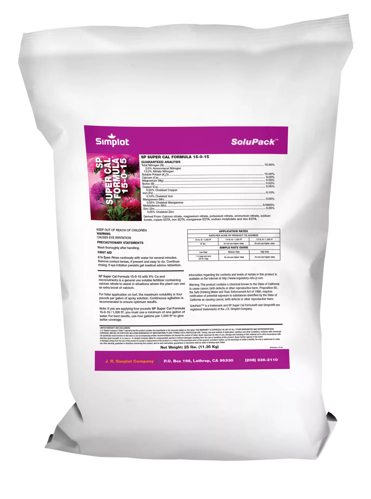 Somplot Simplot Super Cal soluble fertiliser 11.34kg – Turf Group Australia