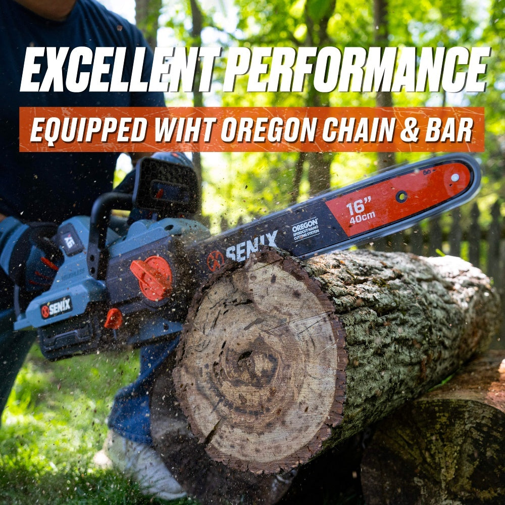 X6 60V Brushless 40cm (16") Rear Handle Chainsaw Kit