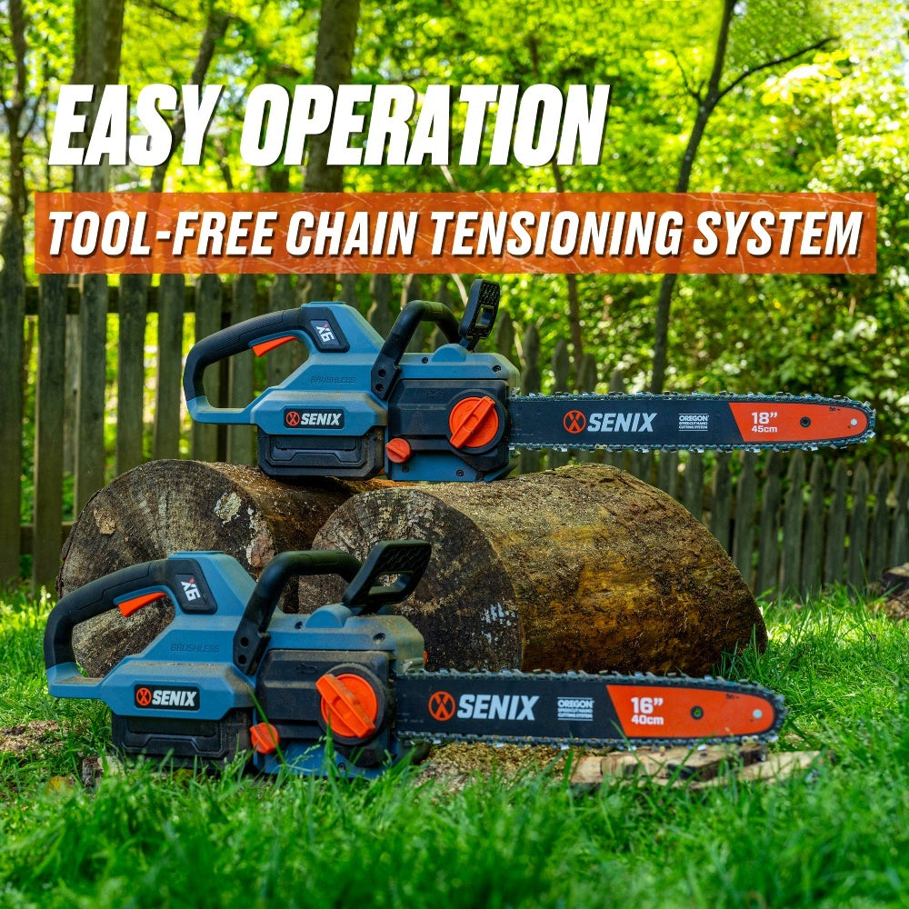 X6 60V Brushless 40cm (16") Rear Handle Chainsaw Kit