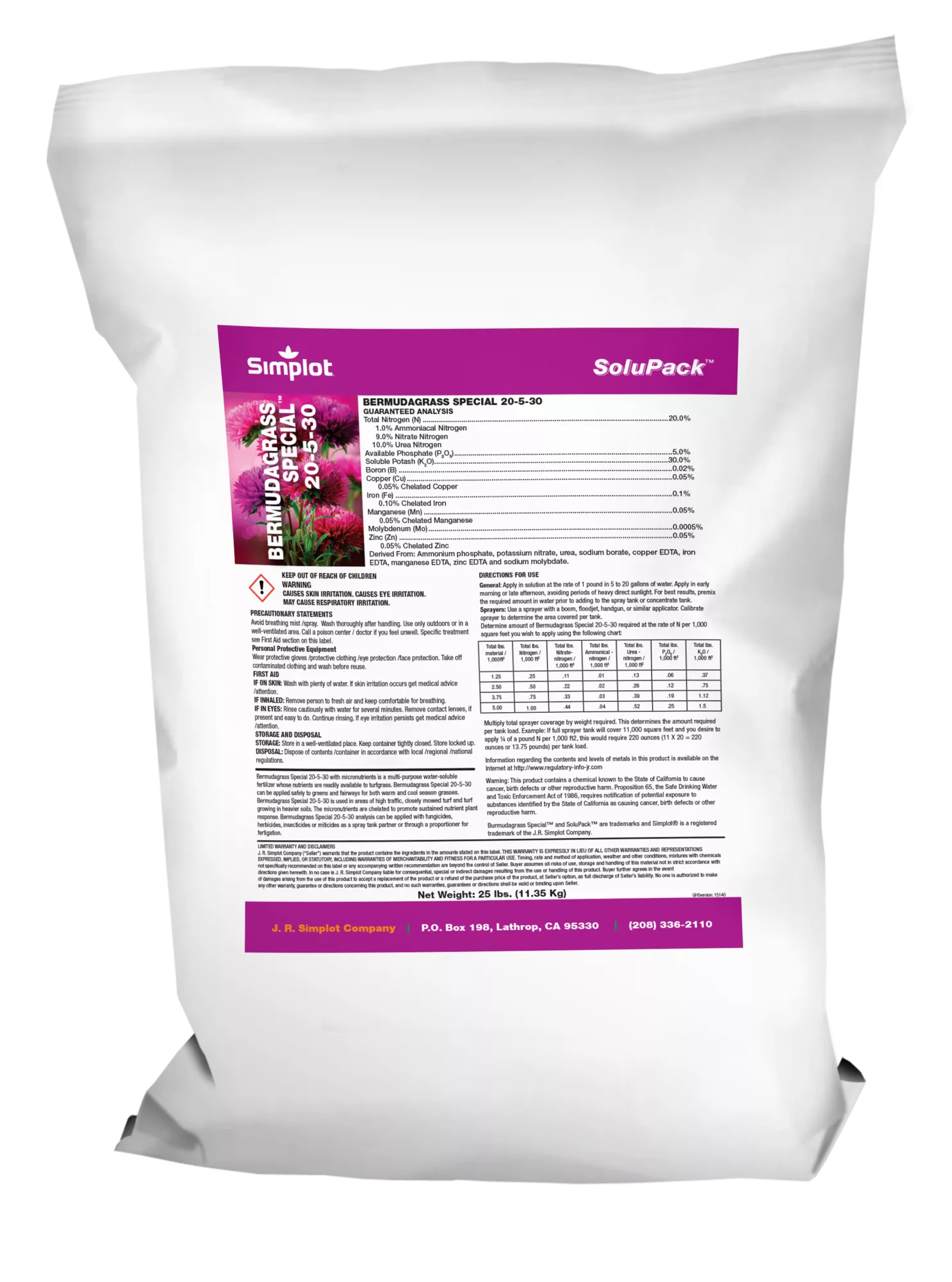 Simplot SP Bermudagrass Special 20‍:2:25 11.34KG