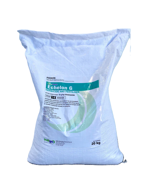 echelon herbicide Indigo ProForce Echelon G Herbicide & Fertiliser NPK 15:1:17 20kg – Turf  Group Australia