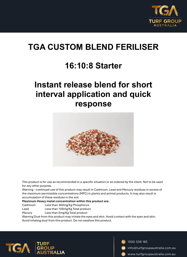 TGA 16:10:8 NPK Starter fertiliser