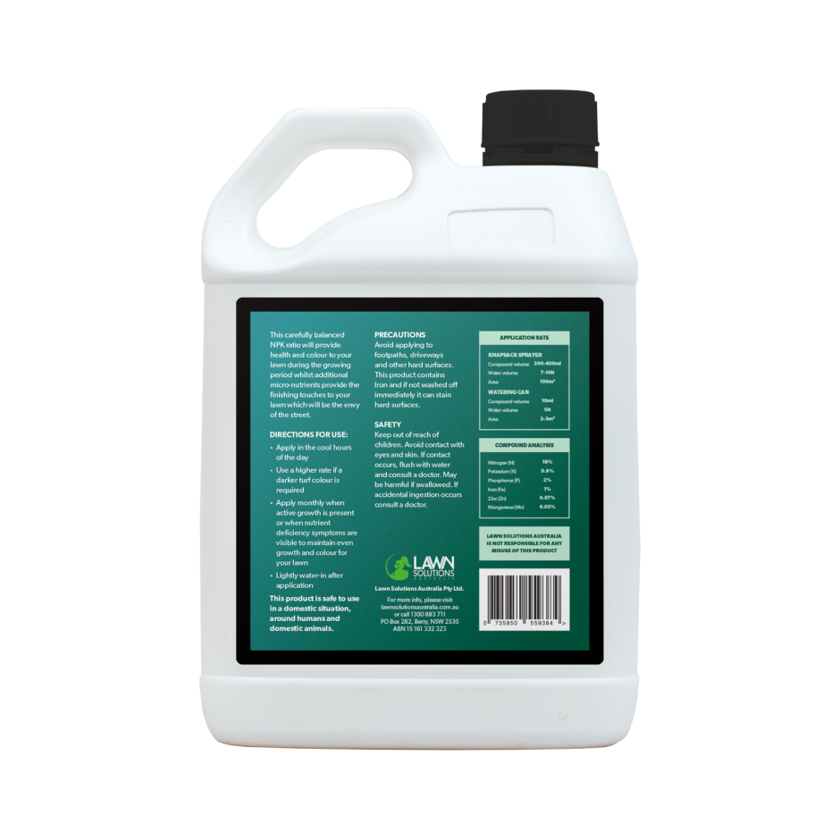Exceed Back View Lawn Solutions Exceed Liquid Fertiliser Concentrate 2.5L – Turf Group ...
